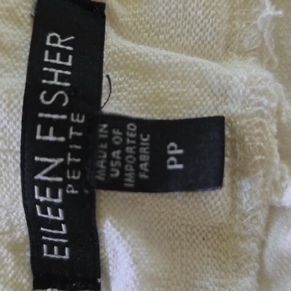 Eileen Fisher white washable stretch crepe lantern ankle pants size PP - Picture 11 of 12